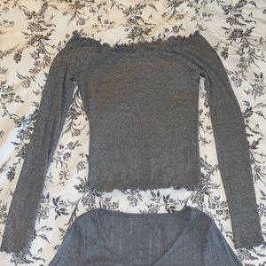 Brandy Melville Long Sleeve off the shoulder shirt